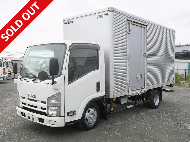2007 Isuzu Elf 2t aluminum van, standard long, cargo bed height 216cm, left sliding door, full low floor, 150 horsepower, 2-stage lashing rail [Semi-medium-sized (5t only) license compatible *Old standard license OK]