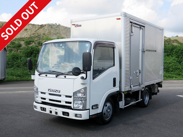 2013 Isuzu Elf 2t aluminum van, standard short, cargo bed length 320cm, left sliding door, combination gate, full low floor, 150 horsepower, 3-stage lashing rail [medium-sized license compatible *excluding 5t limited]