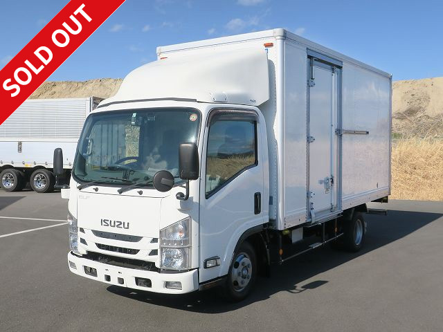 2016 Isuzu Elf 2t aluminum van, standard long, cargo bed height 215cm, left sliding door, full low floor, 150 horsepower, 2-stage lashing rail [medium-sized (5t only) license compatible *old standard license OK]