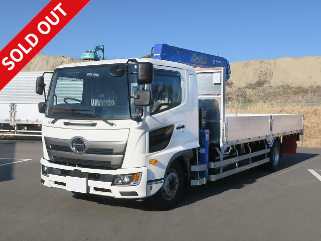 2022 Hino Ranger, extra-ton, with crane, aluminum block, 6500 wide, 5-way opening, 7.1t load, Tadano 4-stage boom, hook-in, radio-controlled retarder, 260 horsepower 