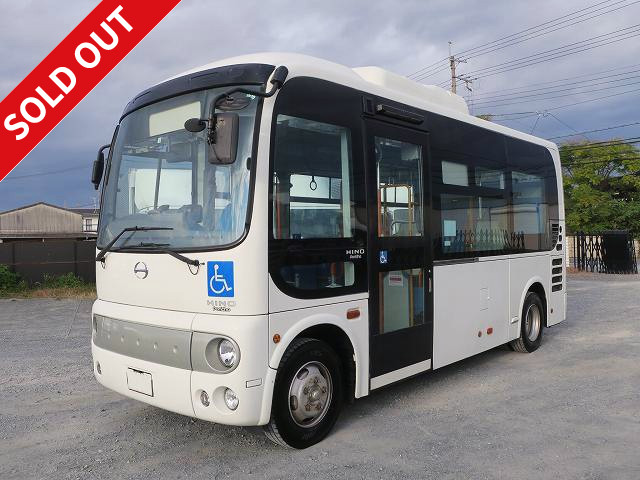 2009 Hino Poncho bus, capacity 25 people, non-step, sliding door, all-wheel air suspension, automatic transmission 