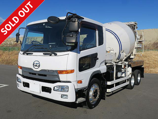 2013 UD Trucks Condor Heavy Duty Concrete Mixer Truck 2 Differentials Kayaba Drum Capacity 8.9m3 Hopper Cover Retarder Aluminum Wheels *Approximately 120,000km on the meter! / Vehicle inspection valid until December 2022*
