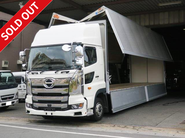 Now available for lease! 2018 Hino Profia, low-floor, 4-axle, large aluminum wing, high roof, maintenance and inspection record book included 