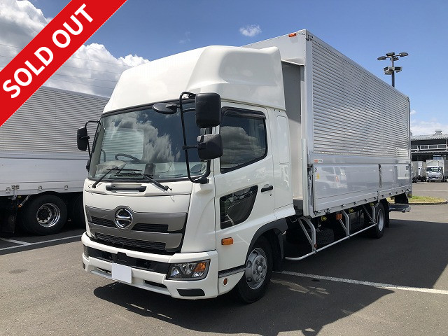 2022 Hino Ranger, medium-sized aluminum wing, 6200 wide, retractable PG, rear air suspension, high roof ★Made in Japan until March 2026★