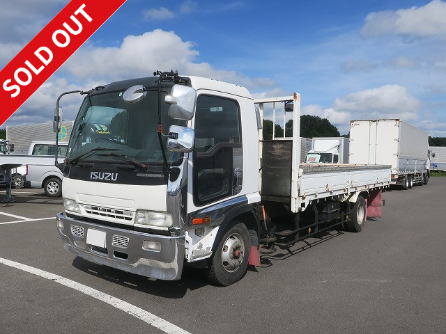 2007 Isuzu Forward, medium-sized flatbed, 3-way opening, 190 horsepower