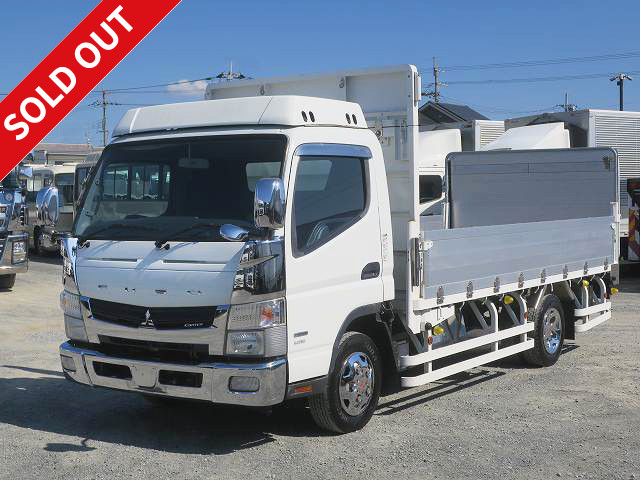 2015 Mitsubishi Fuso Canter 2t flatbed aluminum block 3-way opening wide long custom PG full low floor 150 horsepower [medium-sized license compatible *excluding 5t limited]
