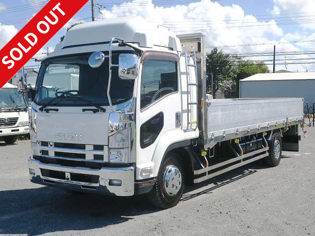 2014 Isuzu Forward, medium-sized flat body, aluminum block, 3-way opening, 6200 standard, 240 horsepower