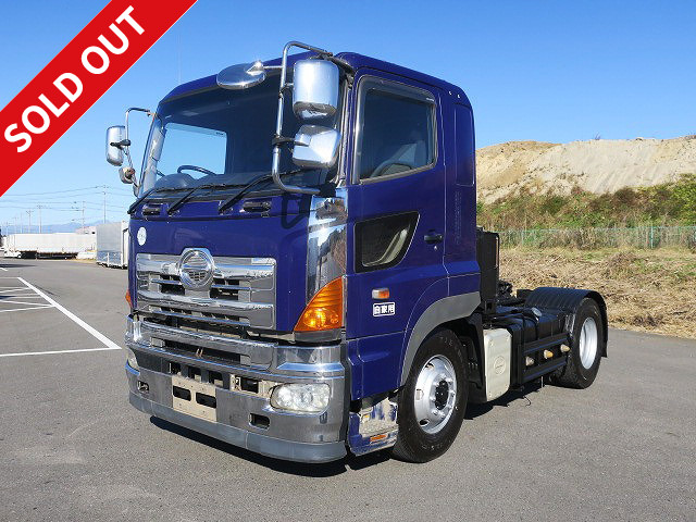 2006 Hino Profia tractor head, 5th wheel load 9.5t, 450 horsepower, all-wheel air suspension, PTO, hydraulic pump, dump lever included