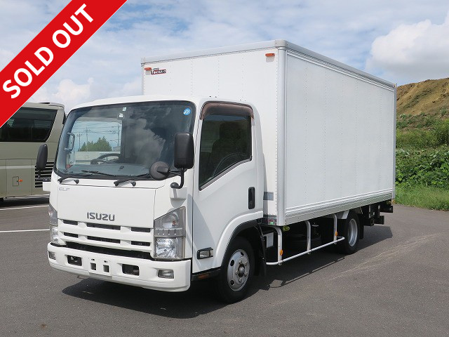 2013 Isuzu Elf 2t aluminum van, wide long, combination gate, low floor, 150 horsepower, 2-stage lashing rail [medium-sized license compatible *excluding 5t limited]