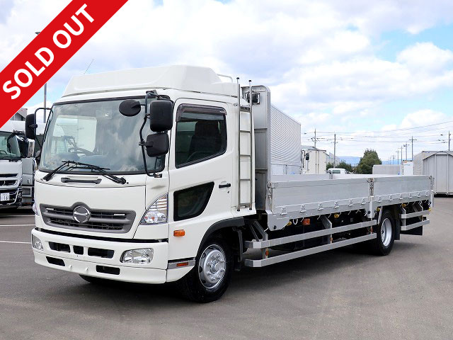 平成27年式 日野 レンジャー 増トン平ボディアルミブロック 5方開 6500ワイド 積載8.2t 260馬力 ★メーター実走行約35万㎞★