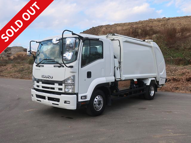 平成24年式 いすゞ フォワード 増トンパッカー車（塵芥車） 新明和製 プレス式 容量8.6m3 アルミホイール★メーター実走行約16万㎞★ 