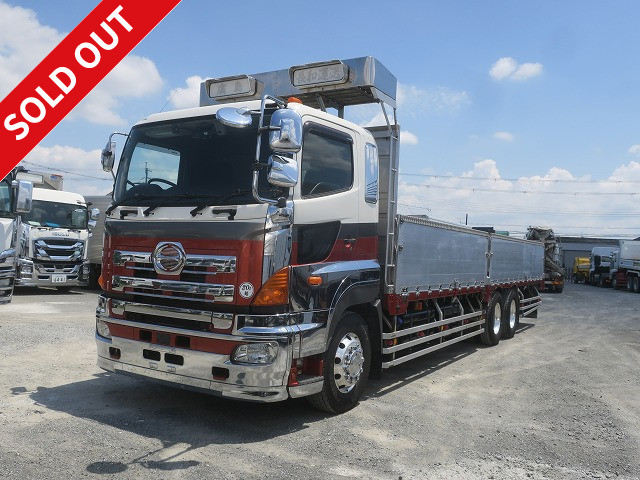 平成28年式 日野 プロフィア 大型平ボディアルミブロック 9500ボディ 高床3軸 リターダ 380馬力 アルミホイール 