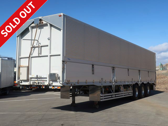 平成25年式 日本トレクス 3軸 ウィングトレーラー 融雪仕様 最大積載23.3t リフトアクスル シングル引き