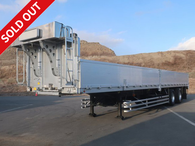 平成20年式 日本フルハーフ 2軸 アルミブロック平トレーラー 最大積載21t リフトアクスル エアサス