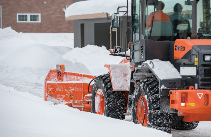除雪ドーザー